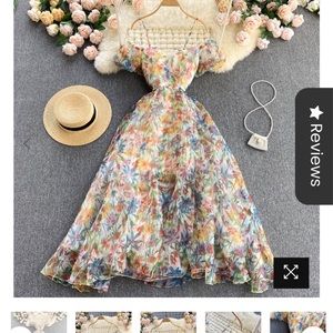 Backless summer floral dress IROCOCO
